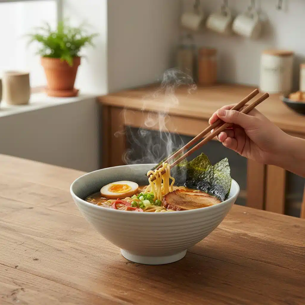 Bol ramen porcelaine blanc et noir – Image 3