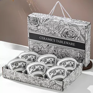 Bols en céramique japonais motifs floraux