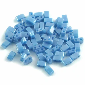 Perle japonaise plate​ bleu (5x2x2 mm)