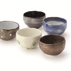 Set de 5 bols japonais Wabi-Sabi pour le thé